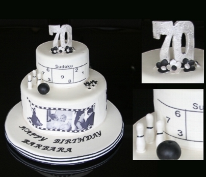 Our client came to us requesting a 70th birthday party cake and wanted the 