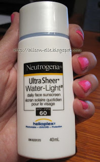 Neutrogena Ultra Sheer Water Light Daily Face Sunscreen