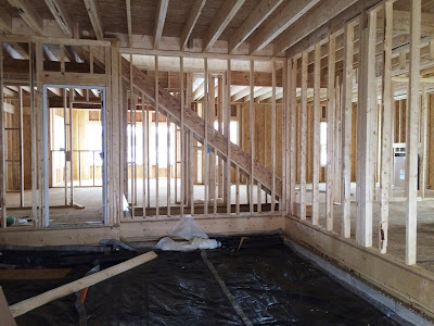 Ryan Homes garage interior framing