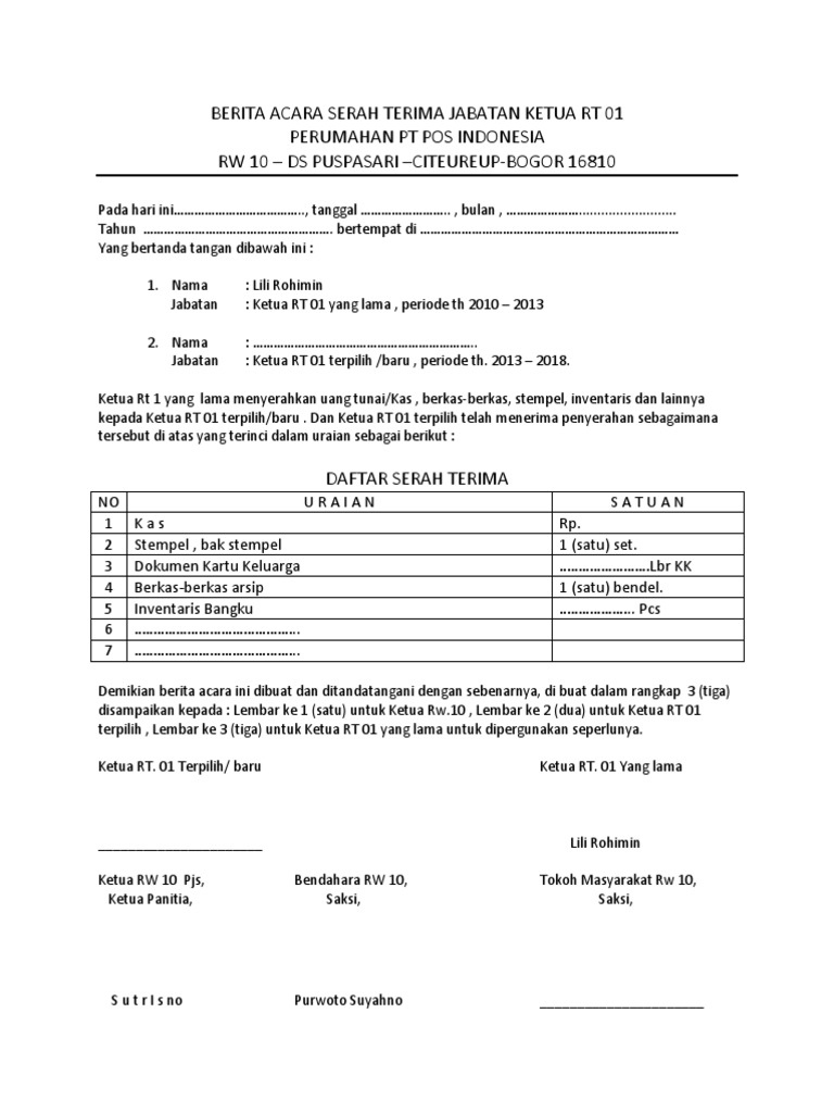 contoh surat tanda terima dokumen - wood scribd indo