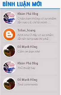 widget comments mới cho blogspot