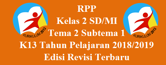 Rpp Kelas 2 Sd/Mi Tema 2 Subtema 1 K13 Tahun Pelajaran 2018/2019