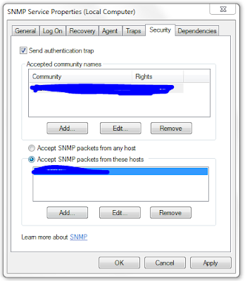 snmp security settings