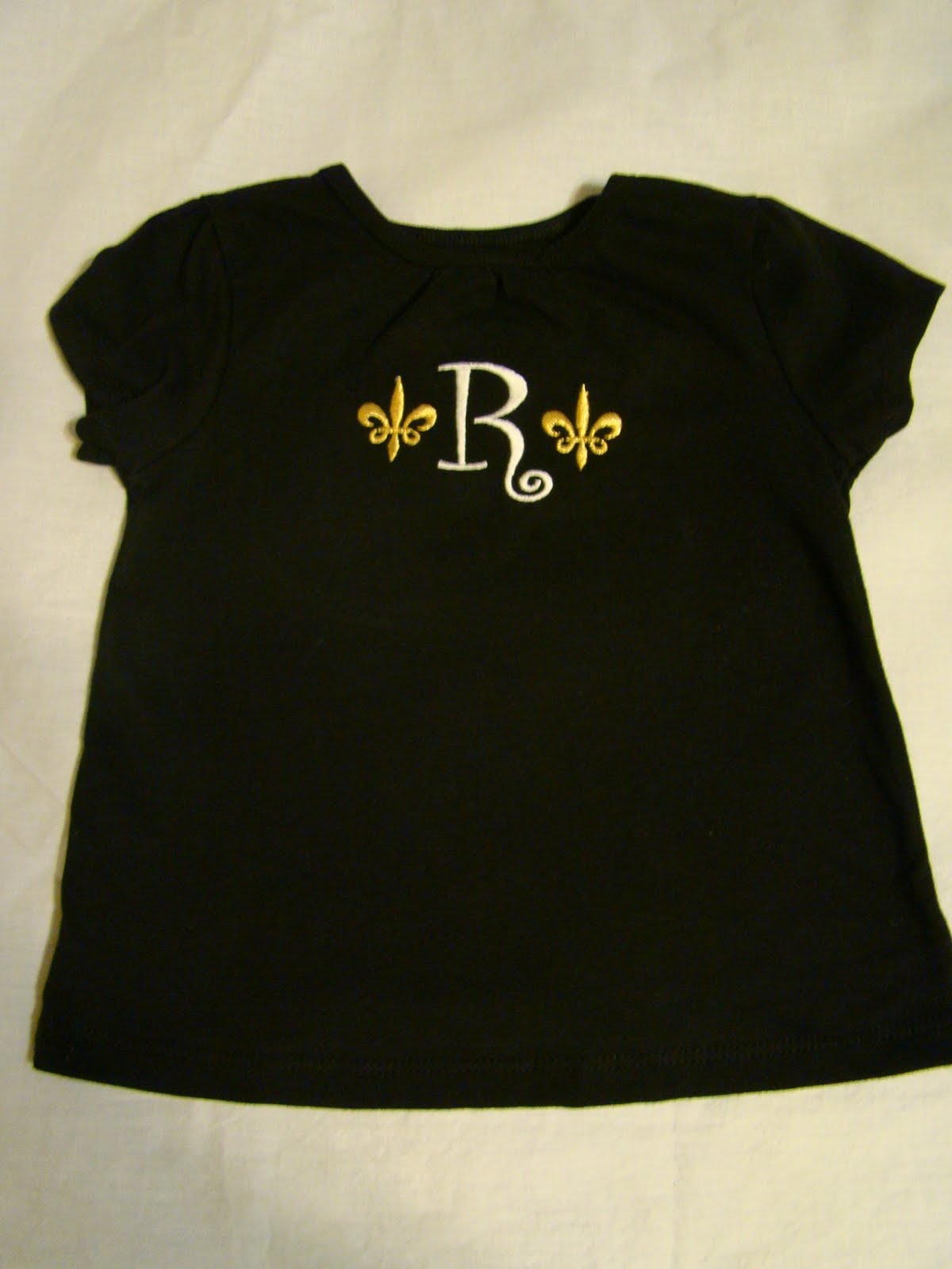 Saints Fleur de Lis Initial shirt