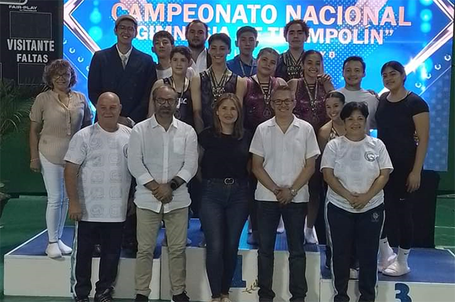 Estuvo presente en a competencia Gustavo Salazar Ortiz, presidente de la Federación Mexicana de Gimnasia