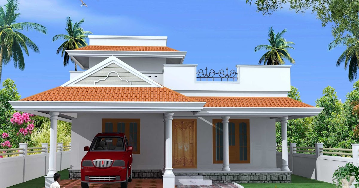 Green Homes Kerala  style single floor house  plan  1500  