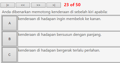 Contoh Soalan Statik Lesen - Terengganu s