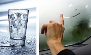 Air yang menempel di gelas berisi air es