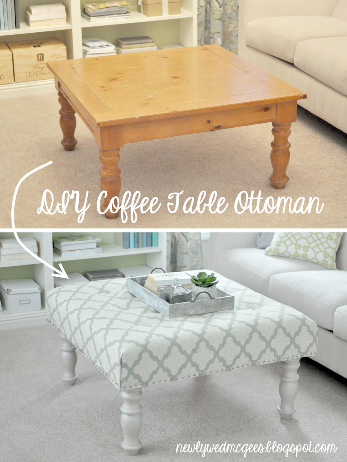 DIY Ottoman Coffee Table