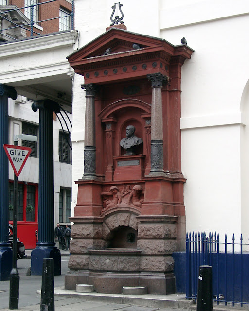 Augustus Harris memorial fountain, Theatre Royal, Catherine Street, London