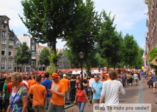 festa para recepcionar os jogadores de futebol da Holanda