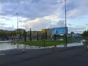 Crecida del río Gállgo 21/10/2012 riada Zaragoza tercer cinturón cortado