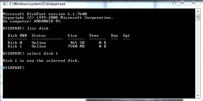 Memakai Command Prompt