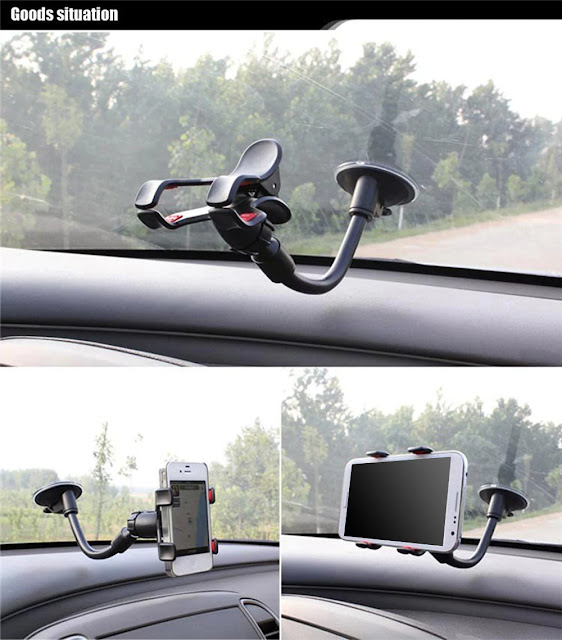 Long Arm Car Windscreen Cellphone Holder 
