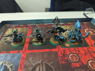 Cyreni's Razors, painted in a blue colour scheme with sandy bases