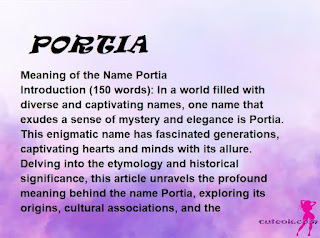 meaning of the name "PORTIA"