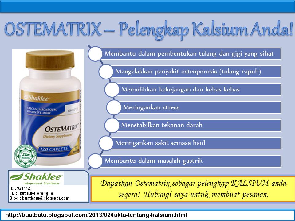 Iju Budak Baik: Kelebihan OsteMatrix Dari Shaklee