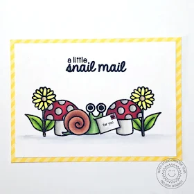 Sunny Studio: Backyard Bugs Snail Mail Card by Melissa Bowden.