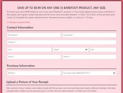 SUBMIT for $7.99-9.99 Barefoot Wine rebate *HERE* (max $9.99)