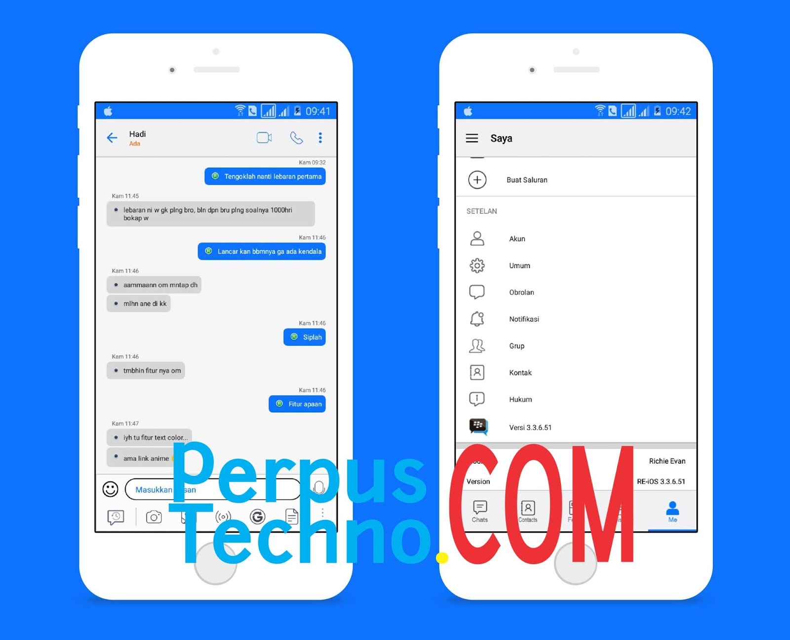 BBM Mod IOS V33651 Apk Unclone Terbaru Perpus Techno