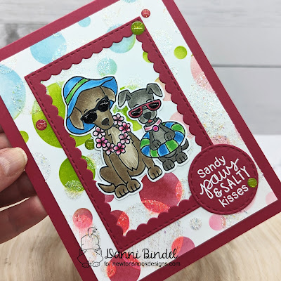 Beach Barks Card by Danni Bindel- Stamps by Newton's Nook