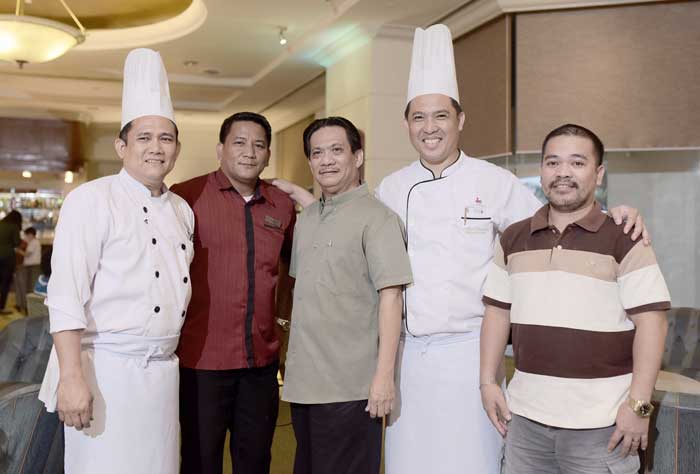 Pastry Chef Joseph Milgo, Chief Steward Jerico Frianeza, Tuazon Food’s Chef Ed Tuazon, Executive Chef Alex Destriza, Chef Rey Resironi