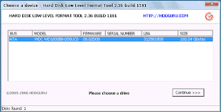 HDD low level format tool