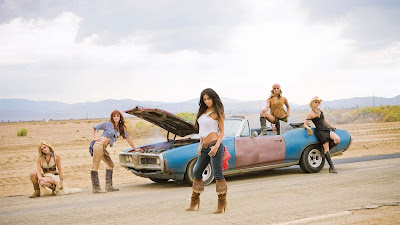 Pussycat Dolls Girls with an Old Broken Car HD Wallpaper
