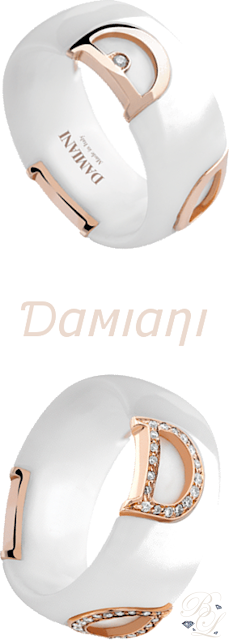 ♦Damiani D.Icon white ceramic diamond rings #damiani #jewelry #white #brilliantluxury