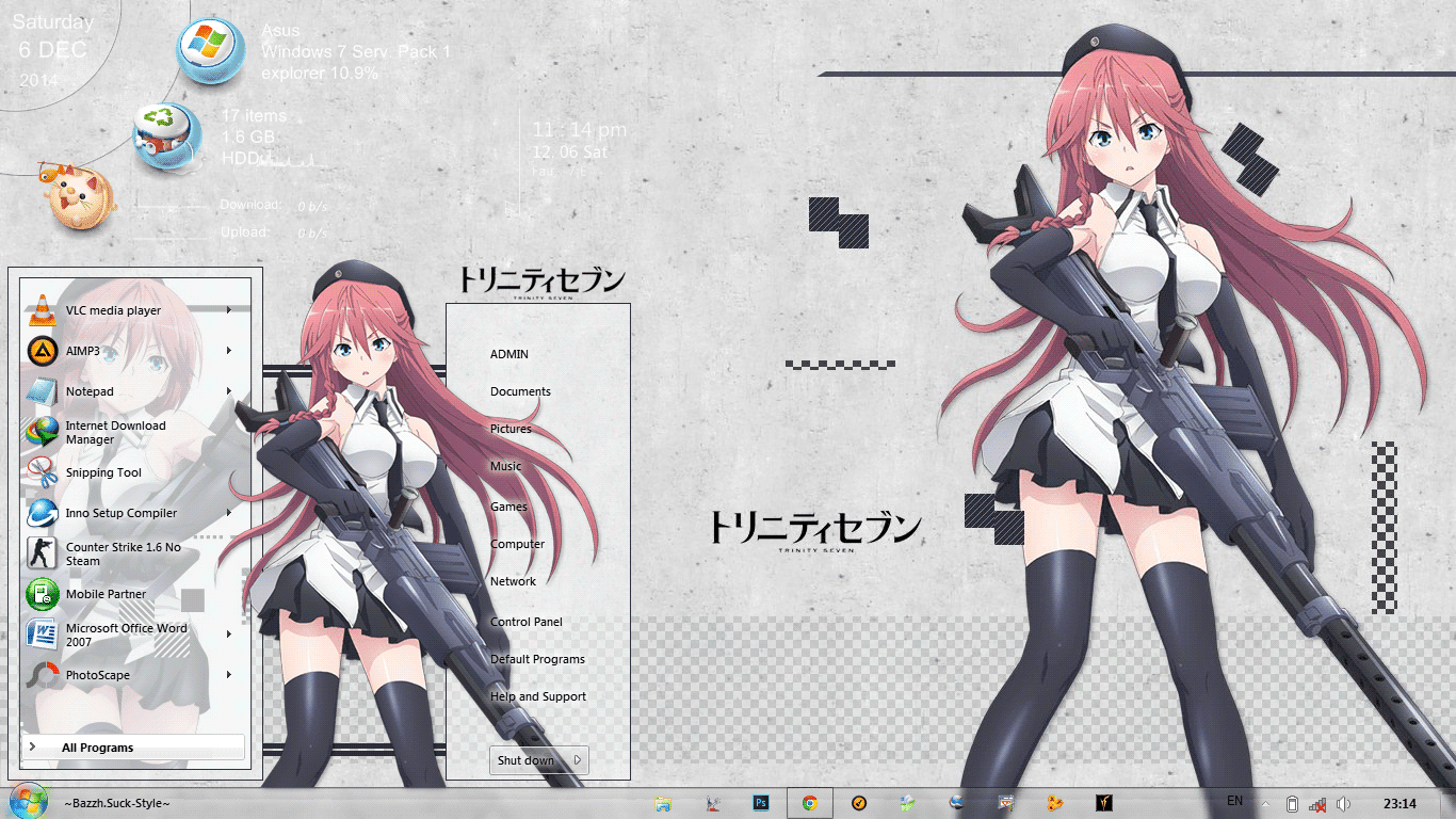 [Theme Win 7] Trinity Seven By Bashkara