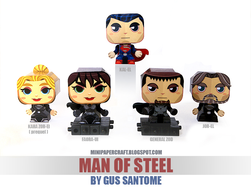 Mini Man of Steel Paper Toys