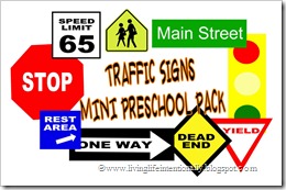 traffic signs mini preschool pack #preschool 