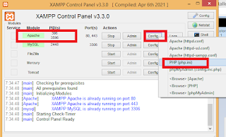 config php ini xampp