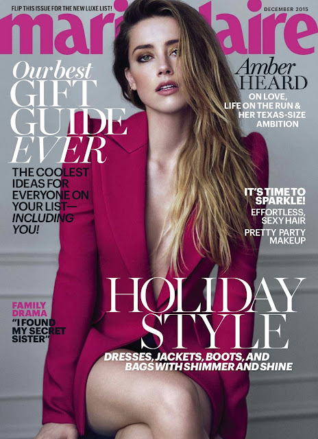 Actress, Model @ Amber Heard - Marie Claire USA, December 2015 