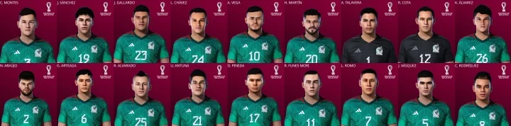 PES 2021 Mexico National Football Team WC22 Facepack