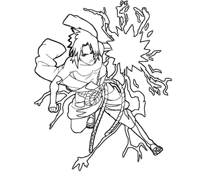 Printable Sasuke Uchiha 6 Coloring Page