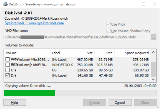 Disk2vhd