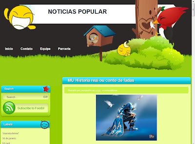 Template do Noticias Popular para Blogger