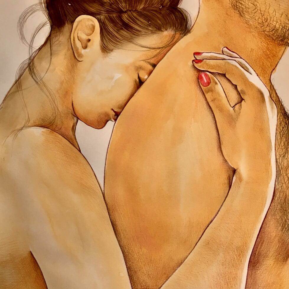 Beautiful Sensual Illustrations Reveal The Ecstasy Of Couple's Intimacy