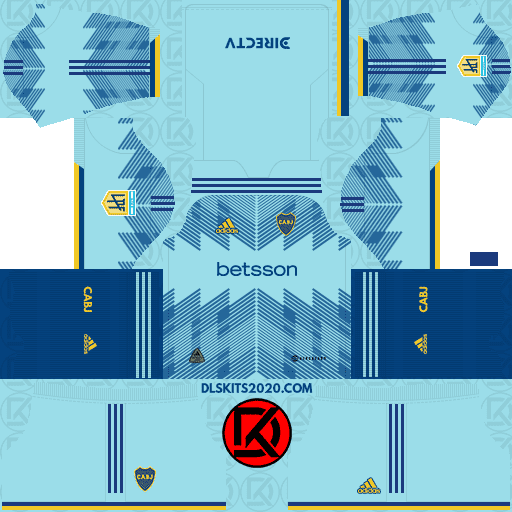 CA Boca Juniors DLS Kits 2023-2024 Adidas In Liga Profesional - Dream League Soccer (Third)