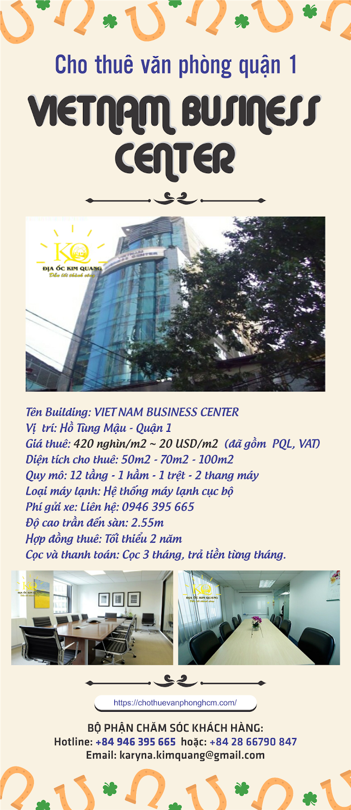 Văn phòng cho thuê quận 1 Vietnam Business Center