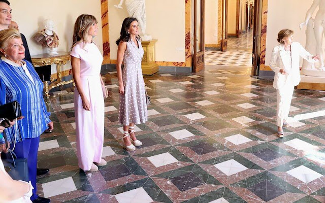 Queen Letizia wore a new dress by Laura Bernal. Jill Biden, Begona Gomez, Kim Keon-hee, Andrea Levite, Lydia Abela