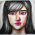 How to draw a watercolor crying girl face step by step