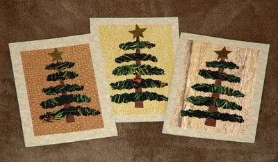 little primitive trees were the theme this year for my handmade cards