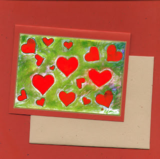 Valentines Day Heart Note Card