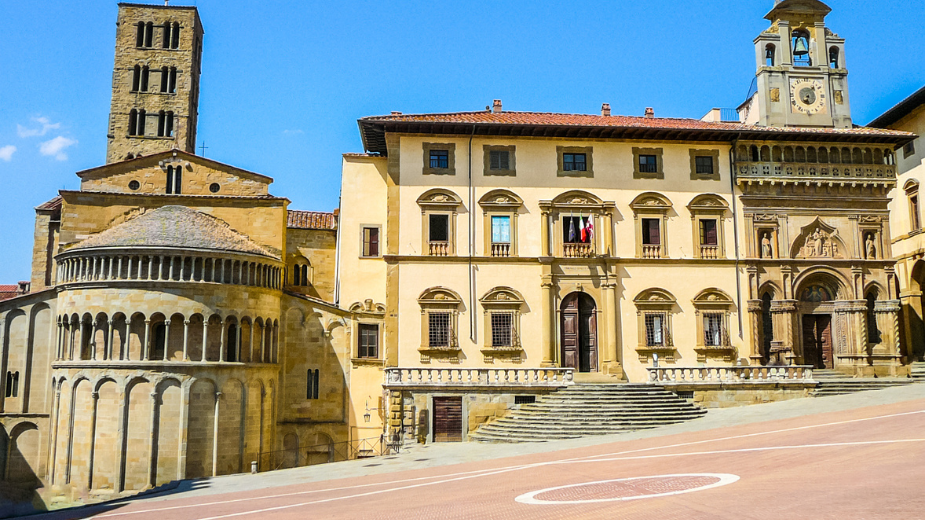 Piazza Grande w Arezzo
