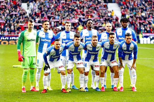 C. D. LEGANÉS. Temporada 2019-20. Pichu Cuéllar, Recio, Eraso, Kenneth Omeruo, Martin Braithwaite, Chidozie Awaziem. Roque Mesa, Unai Bustinza, Kévin Rodrigues, Roberto Rosales y Jonathan Silva. CLUB ATLÉTICO DE MADRID 0 C. D. LEGANÉS 0 Domingo 26/01/2020, 12:00 horas. Campeonato de Liga de 1ª División, jornada 21. Madrid, estadio Wanda-Metropolitano: 52.767 espectadores. GOLES: no hubo.