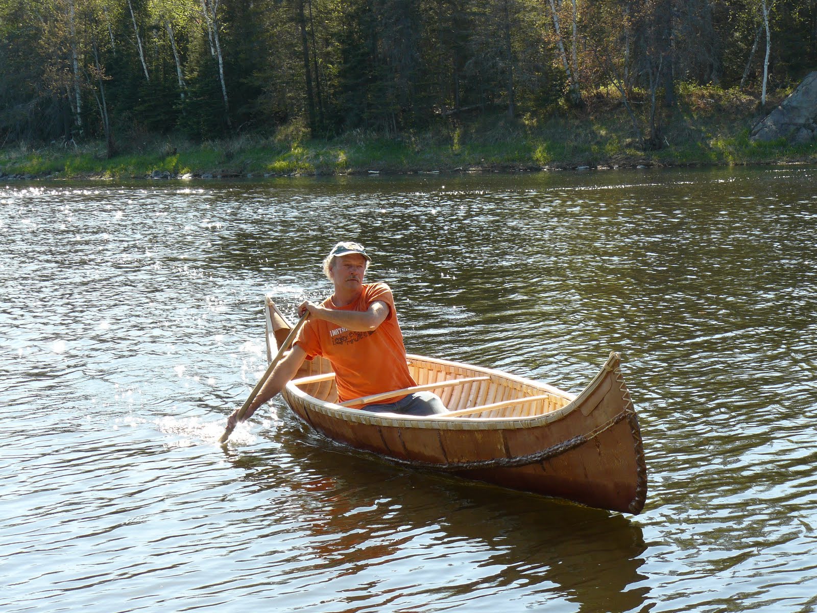 Making of the birch bark canoe: Finally finished!