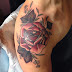 Rose Flower Tattoo Designs On Women Shoulder