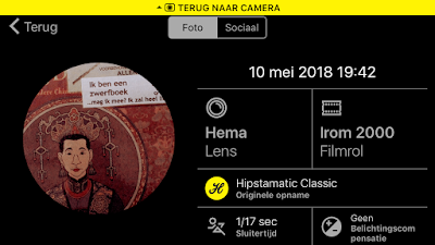 Schermafbeelding Hipstamatic-instellingen Hema + Irom 2000